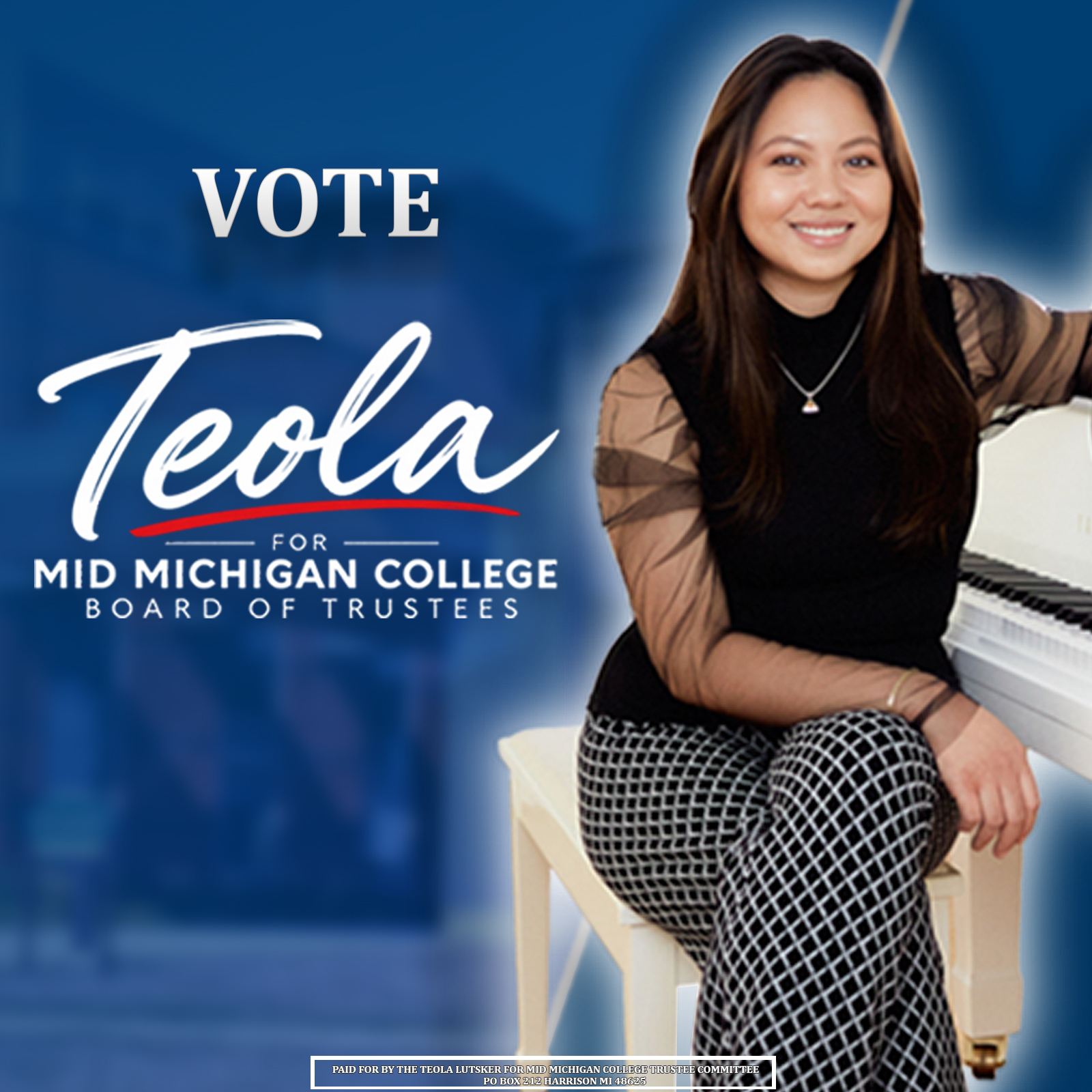 Teola Lutsker for Mid Michigan College Board of Trustees 2026